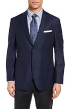Men's Jkt New York Trim Fit Stretch Wool Blazer S - Blue