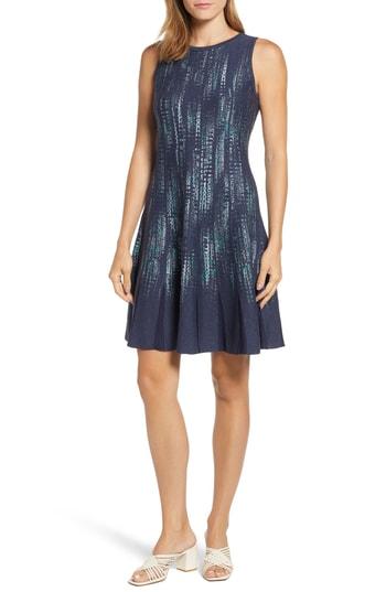 Women's Nic+zoe Lightning Streaks Twirl Dress - Blue