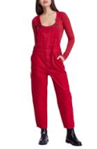 Women's Bdg Urban Outfitter Straight Leg Overalls - Red