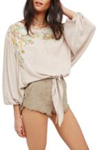 Women's Free People Up & Away Embroidered Peasant Blouse - Pink