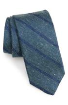 Men's Nordstrom Men's Shop Armstrong Stripe Silk Tie, Size - Green
