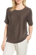 Women's Eileen Fisher Round Neck Top - Brown