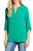 Women's Everleigh Roll-tab Sleeve Tunic, Size - Green