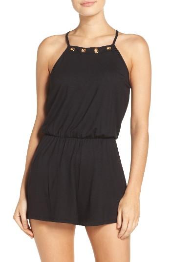 Women's La Blanca Eyes On You Cover-up Romper With Shelf Bra