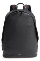 Men's Paul Smith City Webbing Leather Backpack - Black