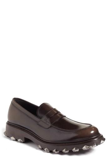 Men's Salvatore Ferragamo Darsen Penny Loafer .5 M - Grey