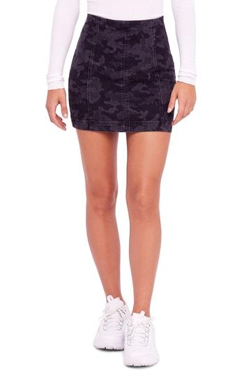 Women's Free People Modern Femme Denim Skirt - Black