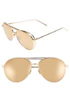 Women's Linda Farrow 60mm Mirrored 18 Karat Gold Sunglasses - Yellow Gold/ Gold