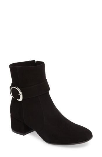 Women's Charles David Maddie Buckle Strap Bootie .5 Eu - Black