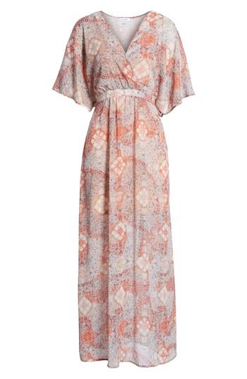 Women's Love, Fire Chiffon Maxi Dress