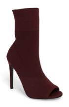 Women's Steve Madden Kristi Peep Toe Bootie M - Burgundy