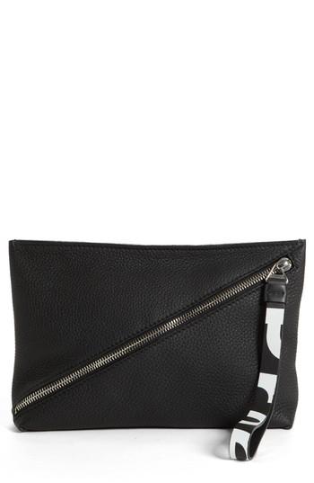 Women's Proenza Schouler Diagonal Zip Leather Pouch -