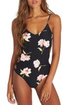 Women's Billabong Floral Dawn One-piece Swimsuit - Black