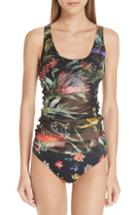 Women's Fuzzi Print Tulle Tankini Us / 40 It - Black