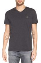 Men's Lacoste Pima Cotton Jersey V-neck T-shirt (xxl) - Black