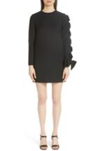 Women's Valentino Very V Lace-up Sleeve Dress - Black