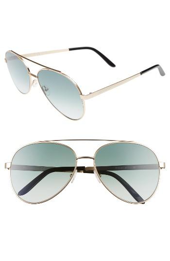 Women's Spektre Domina 60mm Aviator Sunglasses - Gold/ Gradient Green