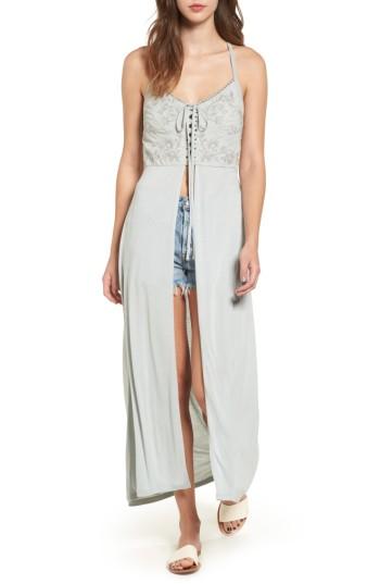 Women's Sun & Shadow Embroidered Maxi Top
