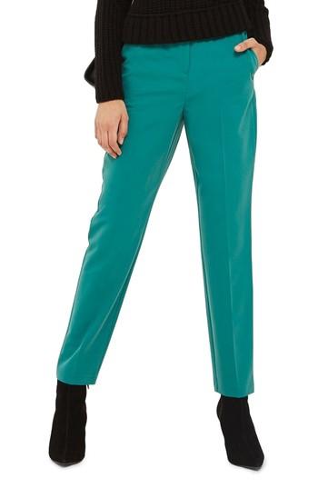 Women's Topshop High Waist Cigarette Pants Us (fits Like 0) - Green