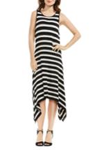 Women's Vince Camuto Desert Stripe Sharkbite Hem Dress