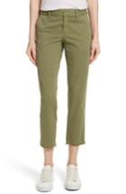 Women's Nili Lotan East Hampton Stretch Cotton Twill Crop Pants - Green