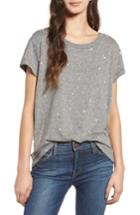 Women's Current/elliott The Crewneck Star Print Tee - Grey