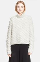 Women's Proenza Schouler Fringe Trim Wool Jacquard Turtleneck