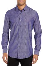 Men's Boss Lukas Fit Sport Shirt, Size Small - Blue