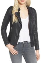 Women's Goosecraft Quilted Leather Jacket - Black