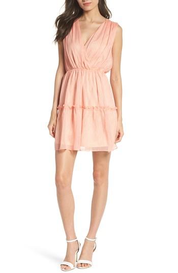 Women's Nsr Tie Dye Chiffon Minidress - Coral