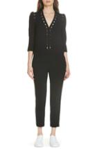 Women's Adelyn Rae Simone Wide Leg Crop Velvet Jumpsuit