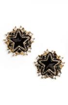Women's Cara Crystal Star Cluster Statement Earrings