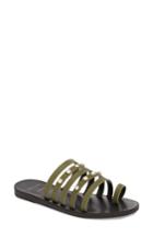 Women's Black Suede Studio Julie Strappy Sandal M - Green