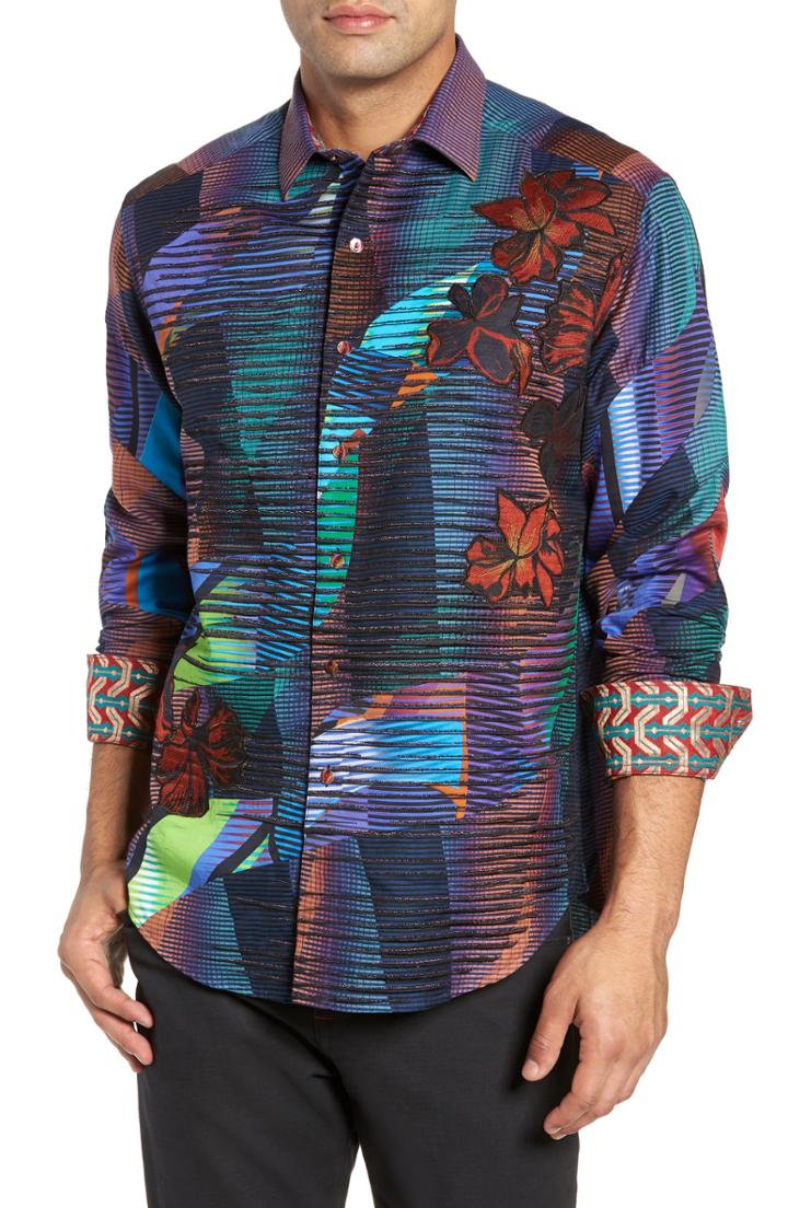Men's Robert Graham Canyon Flower Classic Fit Sport Shirt