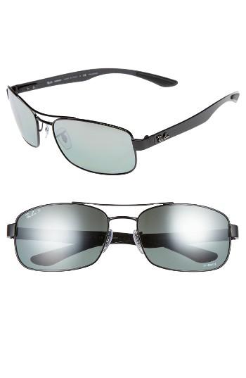 Men's Ray-ban Chromance 62mm Polarized Sunglasses - Shiny Black