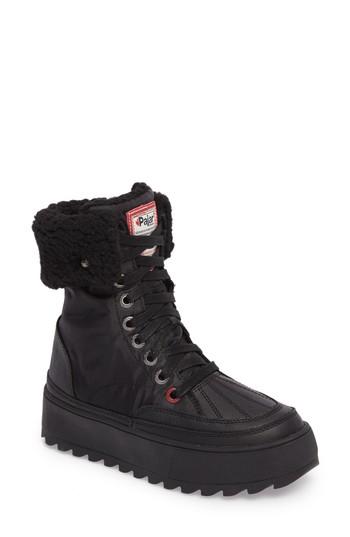 Women's Pajar Princess Waterproof Boot With Faux Fur Collar -7.5us / 38eu - Black