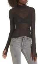 Women's Afrm Zadie Sheer Turtleneck - Black