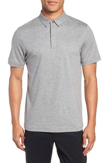 Men's Calibrate Clean Dressy Trim Fit Polo - Grey