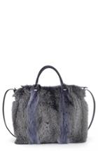 Nina Ricci 'medium Marche' Genuine Fox Hair Satchel -