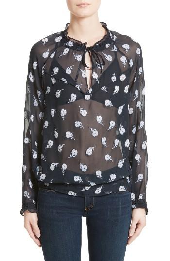 Women's Rag & Bone Bennett Silk Top - Blue