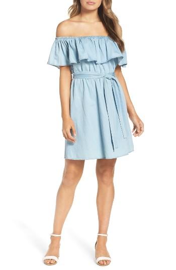 Women's Bardot Asha Off The Shoulder Dress - Blue