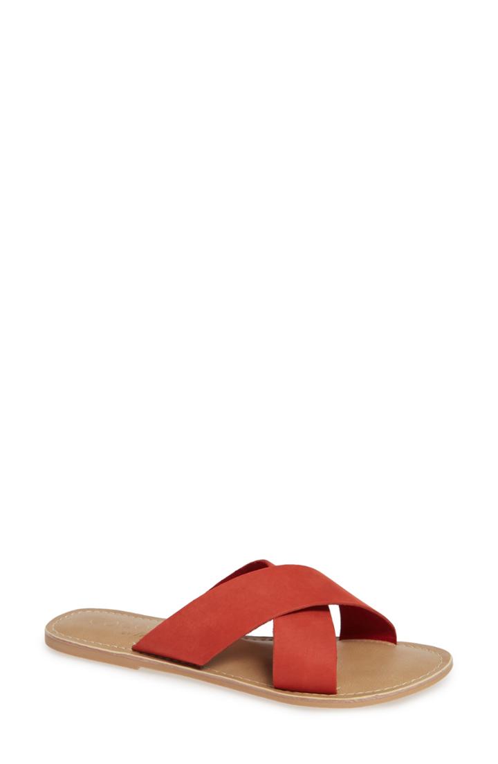 Women's Coconuts By Matisse Pebble Slide Sandal M - Red