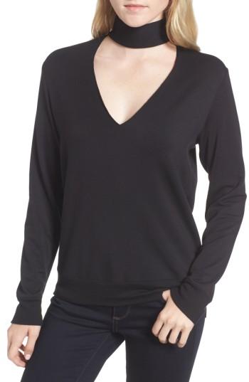 Women's Bailey 44 Eye Splice Choker Sweatshirt - Black
