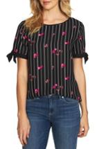 Women's Cece Ditsy Confetti Stripe Blouse - Black