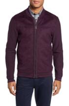 Men's Ted Baker London Mixed Media Bomber Jacket (s) - Red