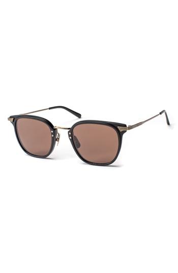 Men's Salt Hamilton 48mm Polarized Sunglasses - Matte Black / Antique Gold