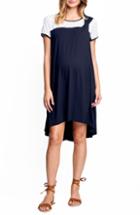 Women's Maternal America Tie Back Maternity Shift Dress