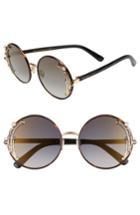 Women's Jimmy Choo Gema 59mm Round Sunglasses - Dark Havana/ Grey Gold