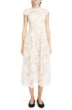 Women's Simone Rocha Scallop Hem Corded Lace Dress Us / 10 Uk - White