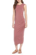 Women's Treasure & Bond Sleeveless Side Ruched Dress, Size - Burgundy